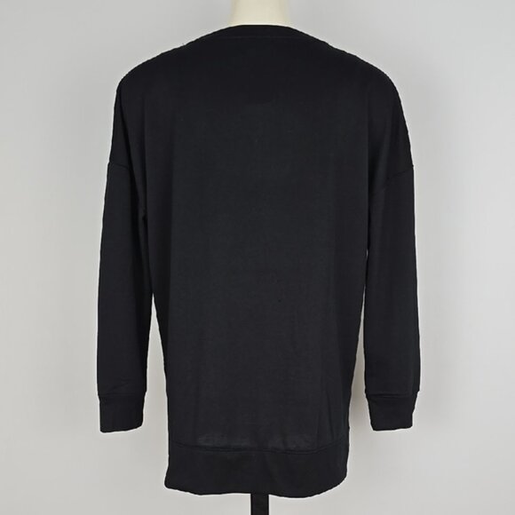 NWT Splendid Women's Henley Black Button Up Long Sleeves Top Relaxed Fit Size M - Picture 2 of 12